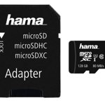Card de memorie HAMA 124160, microSDXC, 128GB, 80MB/s, clasa 10/U1/V10, UHS-I, adaptor