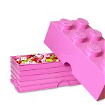 Cutie depozitare LEGO 2x4 roz