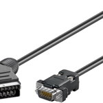 Cablu SCART tata - VGA tata 2m Goobay