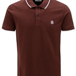 Tricou polo maro cu broderie Selected Homme New season, Selected Homme