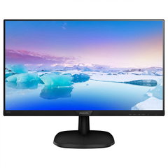 Monitor LED IPS Philips 23.8  , Full HD, Ultra-narrow, 75Hz, DVI, HDMI, Flicker-Free, Negru, 243V7QDSB