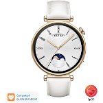 Smartwatch HUAWEI Watch GT4 41mm, GPS, Android/iOS, White Leather Strap
