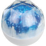 Lampa de veghe si Proiector Diamond Bambinice BN023 Alb, 