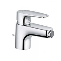 Baterie bideu Kludi, Pure & Solid, ventil metalic, crom, 