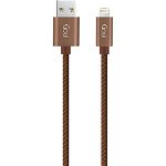 Cablu de date Goui, USB - tip Lightning, G-8PINFASHIONBR, 1m, Maro
