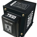 transformator de tensiune, convertor de la 220v la 110v, nereversibil 1500va 1500w, ted electric ted002242, TED Electric