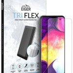 Folie Eiger Clear Tri Flex compatibila cu Samsung Galaxy A50, A50s, A30, A30s, A20, 0.4 mm, Transparent