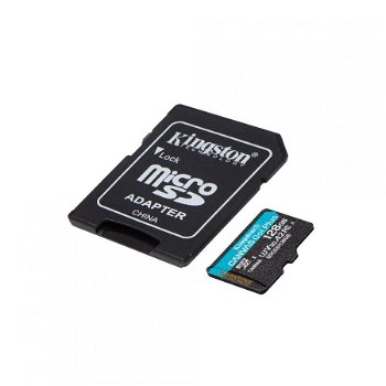 Card de Memorie MicroSD Kingston Canvas GO Plus, 128GB, Adaptor SD, Class 10