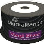 MediaRange Vinyl CD-R 80' 700MB 52x Inkjet Printable, Black dye Cake x 50 (MR226), MediaRange