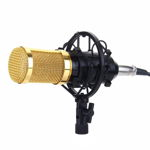 Microfon Profesional BM800 Techstar®, Inregistrare Vocala si Karaoke, Gold Negru, 