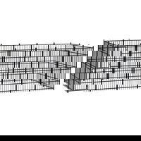 Gossi padoc pentru caini de exterior, 16,59 m2, otel, Gossi