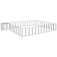 Gossi padoc pentru caini, negru, 37,51 m2, otel, Gossi