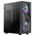 Carcasa AeroCool Glider TG, tower case (black, tempered glass)