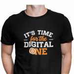 Tricou personalizat cu bitcoin, Priti Global, It's time for the digital one, PRITI GLOBAL