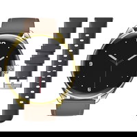 Smartwatch Hoco Y22, Curea Piele Maro+Neagra, iOS/Android, Rezistent la Apa, Incarcator Magnetic Engros, 