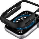 Carcasa Spigen Thin Fit compatibila cu Apple Watch 4/5/6/SE 44 mm Black, Spigen