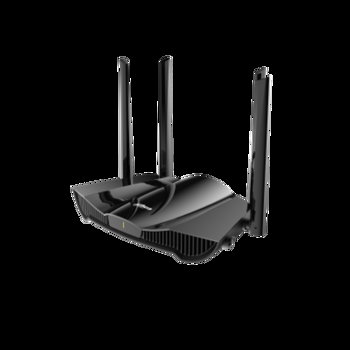 DAHUA AX3000 WIRELSS ROUTER DH-AX30, Standarde wireless:2.4 GHz: 802.11 b/g/n/ax, 5 GHz: 802.11 a/b/g/n/ac/ax, Dual band:2.4 GHz: 574 Mbps, 5 GHz: 2402 Mbps, Interfata: 1 x 10/100/1000Mbps WAN, 3×10/100/1000 Mbps(LAN), 4 antene externe, memorie:256, DAHUA