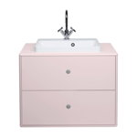 Dulap cu chiuvetă fără baterie roz suspendat 80x62 cm Color Bath – Tom Tailor, Tom Tailor