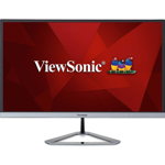 Monitor LED IPS ViewSonic VX2476-SMHD, 23.6", Full HD, Display Port, Negru/Argintiu