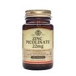 Picolinat de zinc, 22 mg, 100 tablete, Solgar