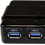 Hub USB Startech ST7300USB3B, 7x USB 3.0 (Negru), Startech