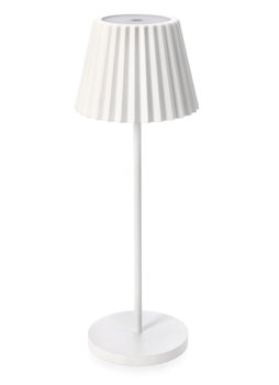 Lampa LED de exterior Artika, Bizzotto, 12.5x36 cm, cu baterie reincarcabila, otel acoperit cu pulbere, alb, Bizzotto