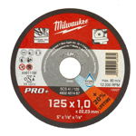 Disc abraziv Pro+ 125x1.0 mm, debitare metal, Milwaukee