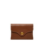 Genti Femei Fossil Heritage Leather Card Case Medium Brown, Fossil