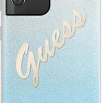 Guess Guess Guhcs21Lpcuglsbl S21 Ultra G998 Niebieski/Blue Hardcase Glitter Gradient Script, Guess