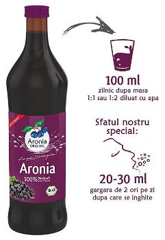 Suc pur de Aronia, Eco-Bio 700ml - Aronia Original, Aronia Original