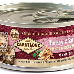 CARNILOVE Conservă pentru KITTEN, cu Somon şi Curcan 100g, Carnilove
