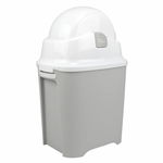 Cos ermetic scutece cu sac universal Diaper Champ One capacitate 30 scutece Hands Free Silver, Diaper Champ