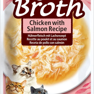 Hrana umeda pentru pisici Ciao Broth, cu pui & somon, 40 g