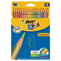 Creioane colorate BIC Tropicolors, 18 culori