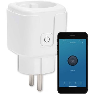 Priza inteligenta PULSAR EL0060410, Wi-Fi, Tuya, 3680 W, 16 A, alb