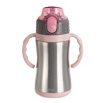 Sticlă pentru copii roz-deschis din oțel inoxidabil 330 ml – Orion, Orion