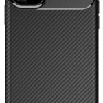 Husa iPhone 11 Pro Max Lemontti Carbon Fiber Texture Shockproof Black