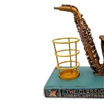 Saxofon cu suport pentru pixuri asezate pe carte, Model 1, 629E, Preturi Reduse