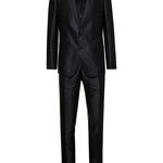 Dolce & Gabbana 'Martini' Black Single-Brested Tuxedo Suit in Silk Lamé Jacquard Man Black, Dolce & Gabbana