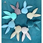 Jucarie din catifea matlasata Mini Bunny Blue MimiNu