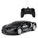 Masina cu telecomanda Bugatti Chiron, scara 1:24, Negru, Rastar