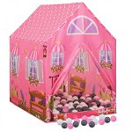 Cort de joacă pentru copii cu 250 bile, roz, 69x94x104 cm, Casa Practica