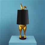 Lampă de masă, Iepuraș, Hiding Bunny, Negru, 24 x 24 x 74 cm , WernerVoss
