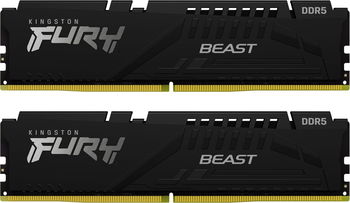 Kit Memorie RAM Kingston Fury Beast 64GB (2x32GB) DDR5 5600MHz Dual Channel Kit KF556C36BBEK2-64