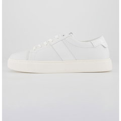 Calvin Klein Sneakers Low Top Lace Up Lth HM0HM01055 Alb Calvin Klein Sneakers Low Top Lace Up Lth HM0HM01055 Alb