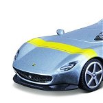 Macheta masinuta Bburago scara 1/43 Ferrari Monza SP1, gri si galben, BB36000/36046