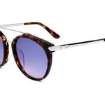 Guess, Ochelari de soare aviator cu lentile in degrade, Violet, Argintiu, 52-20-135