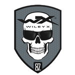 PATCH WX SKULL - 55 X 80 MM - GREY