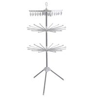 Uscator de rufe vertical, pliabil, At Performance, 3 nivele, 170cm inaltime, usor de instalalat, 24 carlige, 20 tije, Alb, Atmag