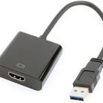 Adaptor de afisare, Gembird, USB/HDMI, Negru